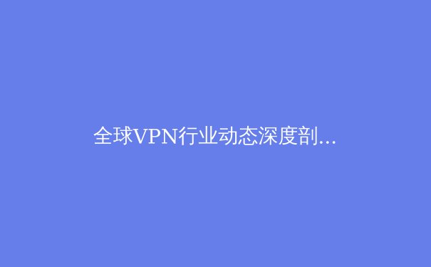 全球VPN行业动态深度剖析：技术演进、政策挑战与用户隐私的未来 - 4