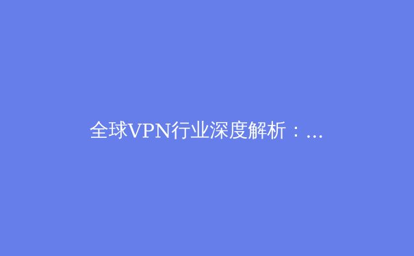 全球VPN行业深度解析：技术演进、合规挑战与未来展望 - 4