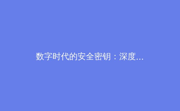 数字时代的安全密钥：深度解析VPN资讯与个人网络防护策略 - 4