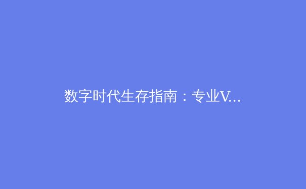 数字时代生存指南：专业VPN资讯与安全上网深度解析