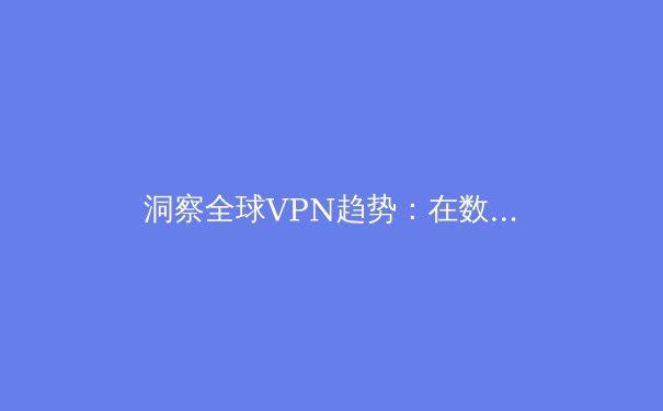 洞察全球VPN趋势：在数字浪潮中守护你的网络自由与安全 - 2